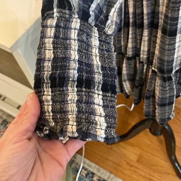 Free People Red Moon Black Plaid Dress - Picture 5 of 7